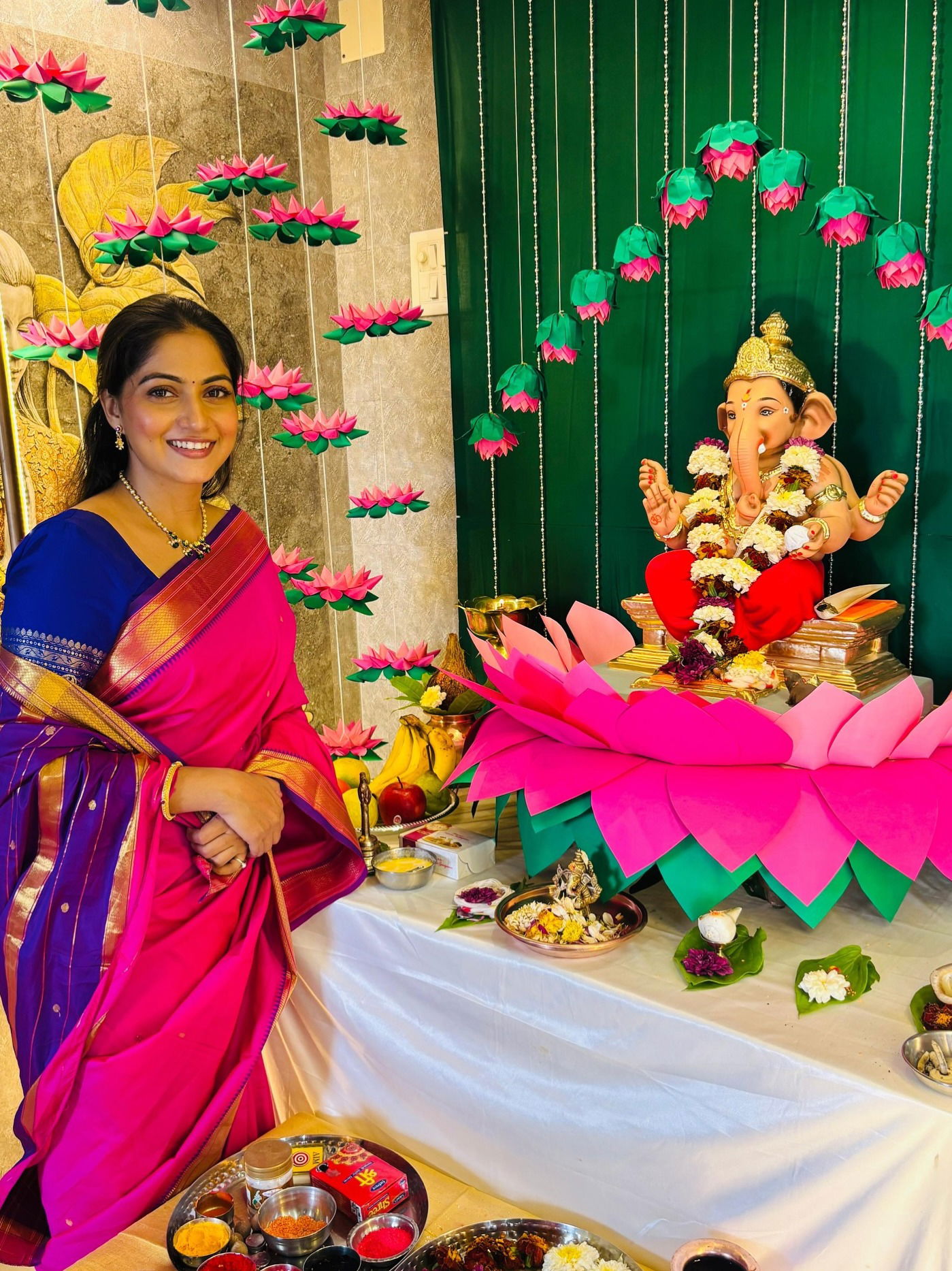 नम्रता प्रधानच्या घरी बाप्पा विराजमान - Marathi News | नम्रता प्रधानच्या घरी बाप्पा विराजमान | Latest Photos at Lokmat.com