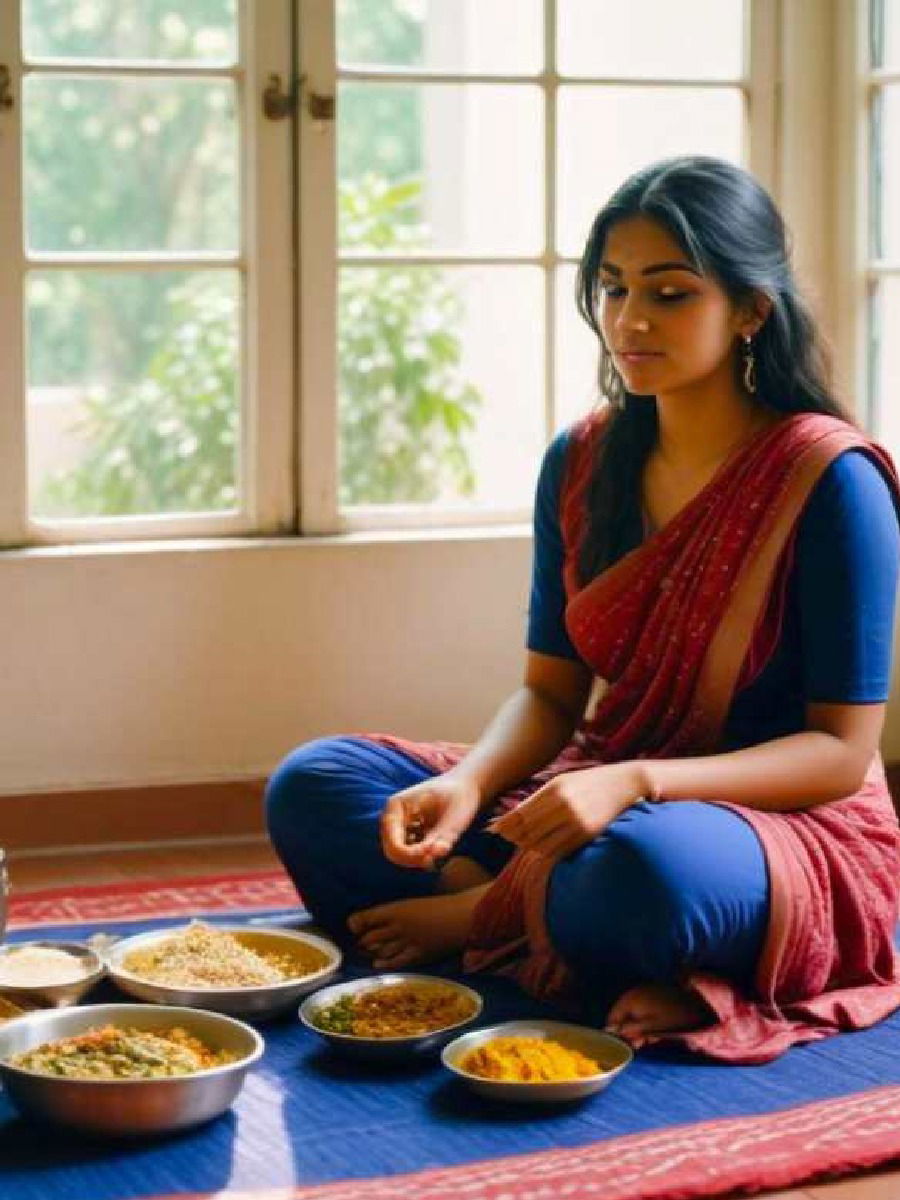 मांडी घालून जेवणाचे फायदे वाचले, तर सोडून द्याल डायनिंग टेबल - Marathi News | मांडी घालून जेवणाचे फायदे वाचले, तर सोडून द्याल डायनिंग टेबल | Latest Photos at Lokmat.com